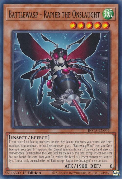 Battlewasp - Rapier the Onslaught ROTA-EN009 card from Rage of the Abyss