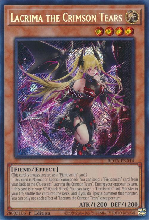 Lacrima the Crimson Tears ROTA-EN014 card from Rage of the Abyss