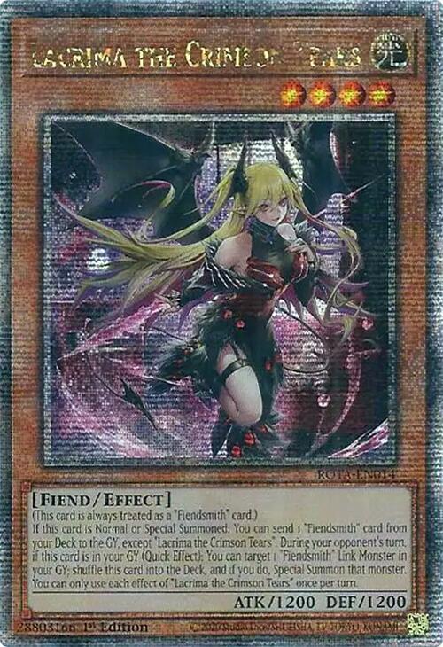 Lacrima the Crimson Tears (Quarter Century Secret Rare) ROTA-EN014 card from Rage of the Abyss