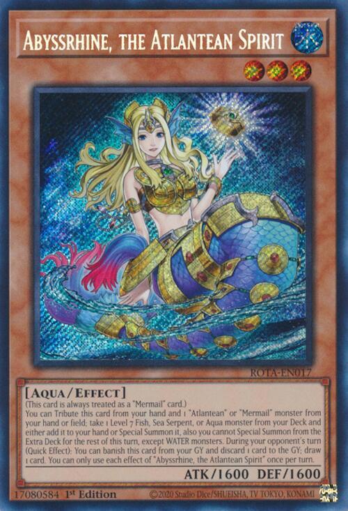 Abyssrhine, the Atlantean Spirit ROTA-EN017 card from Rage of the Abyss