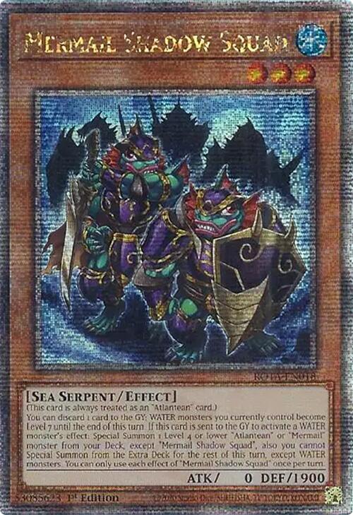 Mermail Shadow Squad (Quarter Century Secret Rare) ROTA-EN018 card from Rage of the Abyss