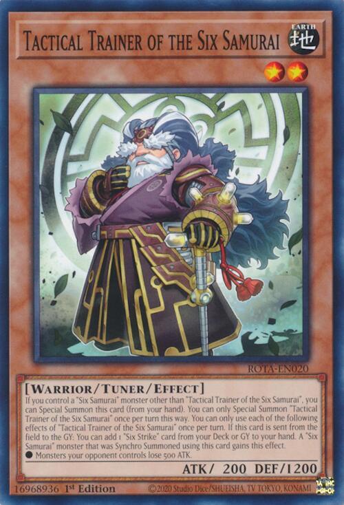 Tactical Trainer of the Six Samurai ROTA-EN020 card from Rage of the Abyss