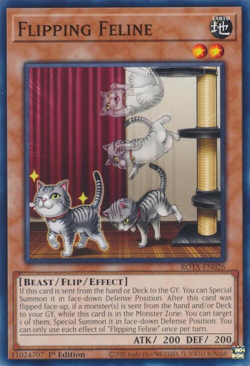 Flipping Feline ROTA-EN026 card from Rage of the Abyss