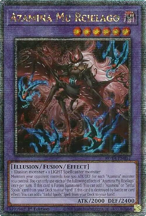 Azamina Mu Rcielago (Quarter Century Secret Rare) ROTA-EN031 card from Rage of the Abyss