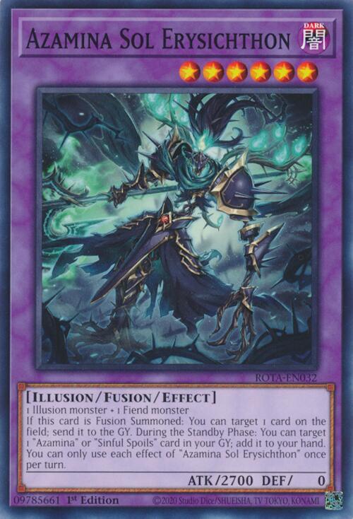 Azamina Sol Erysichthon ROTA-EN032 card from Rage of the Abyss