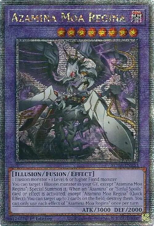 Azamina Moa Regina (Quarter Century Secret Rare) ROTA-EN033 card from Rage of the Abyss