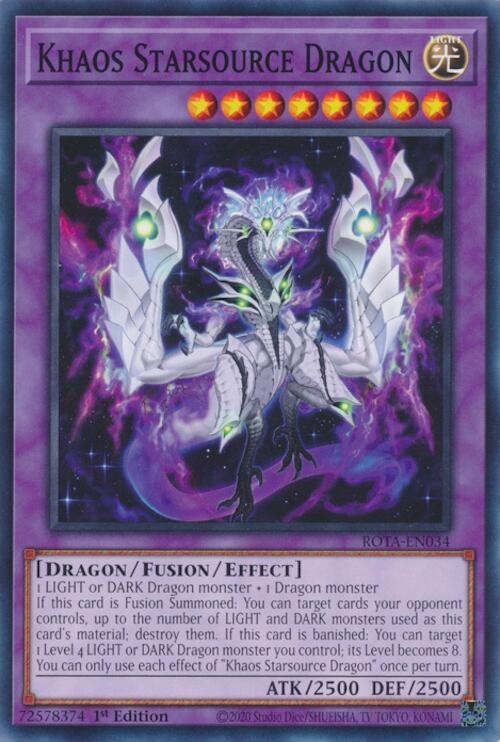 Khaos Starsource Dragon ROTA-EN034 card from Rage of the Abyss