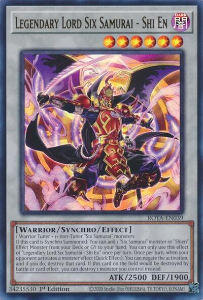Legendary Lord Six Samurai - Shi En ROTA-EN039 card from Rage of the Abyss