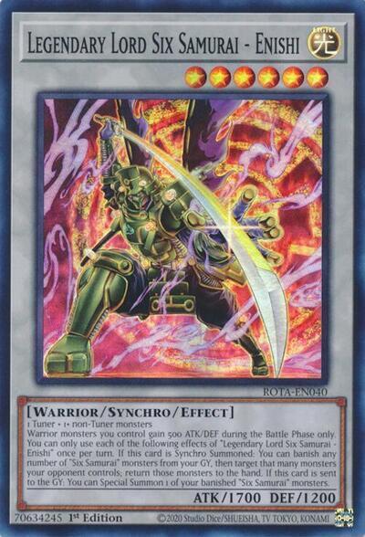 Legendary Lord Six Samurai - Enishi ROTA-EN040 card from Rage of the Abyss