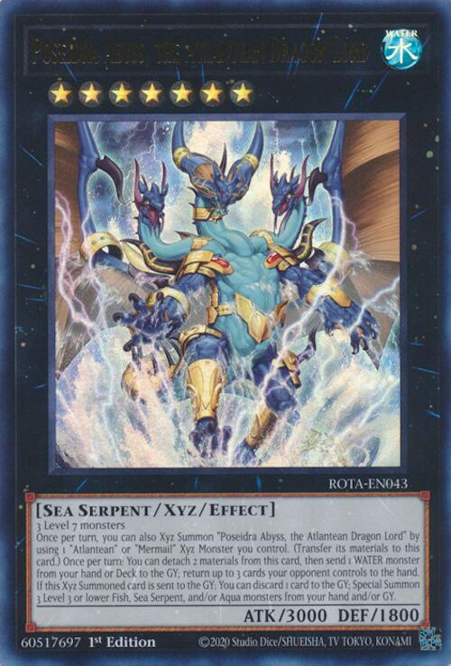 Poseidra Abyss, the Atlantean Dragon Lord ROTA-EN043 card from Rage of the Abyss