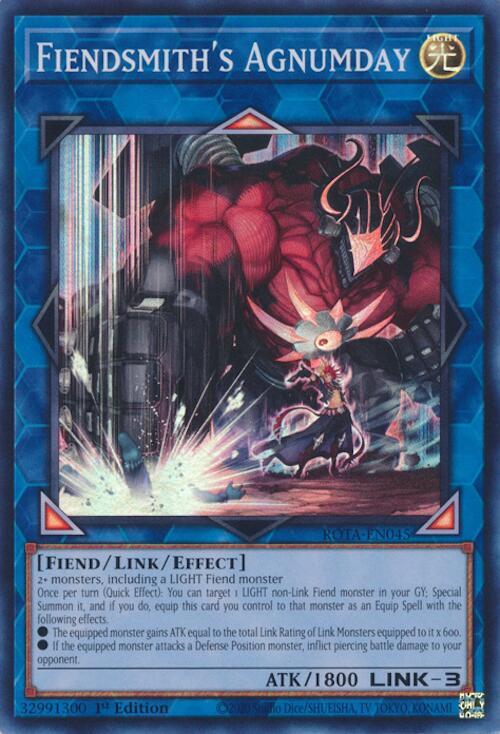 Fiendsmith's Agnumday ROTA-EN045 card from Rage of the Abyss