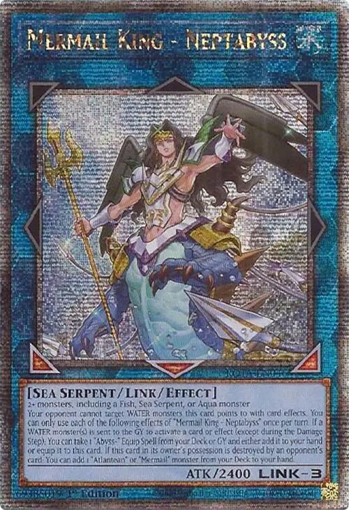 Mermail King - Neptabyss (Quarter Century Secret Rare) ROTA-EN046 card from Rage of the Abyss