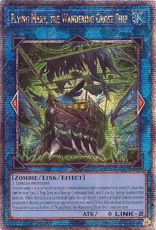Flying Mary, the Wandering Ghost Ship (Quarter Century Secret Rare) ROTA-EN047 card from Rage of the Abyss