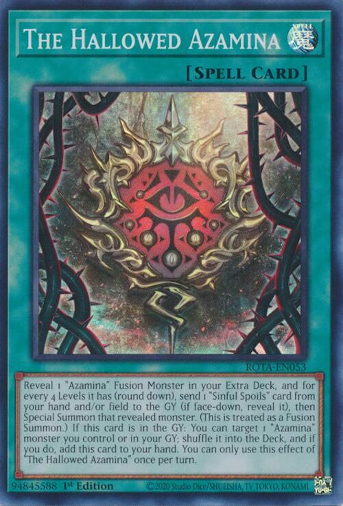 The Hallowed Azamina ROTA-EN053 card from Rage of the Abyss