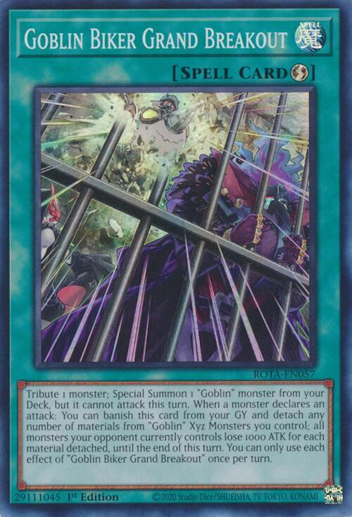 Goblin Biker Grand Breakout ROTA-EN057 card from Rage of the Abyss