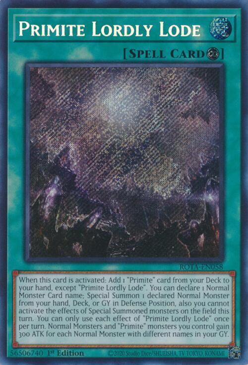 Primite Lordly Lode ROTA-EN058 card from Rage of the Abyss