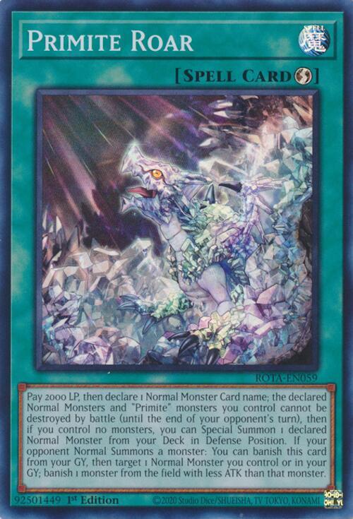 Primite Roar ROTA-EN059 card from Rage of the Abyss