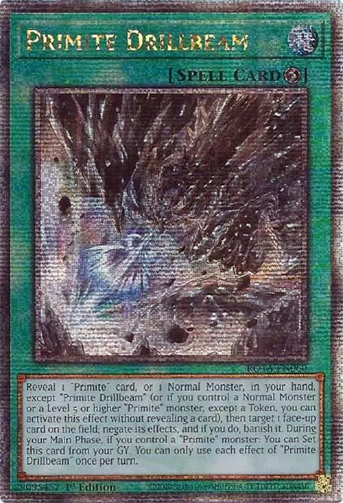 Primite Drillbeam (Quarter Century Secret Rare) ROTA-EN060 card from Rage of the Abyss