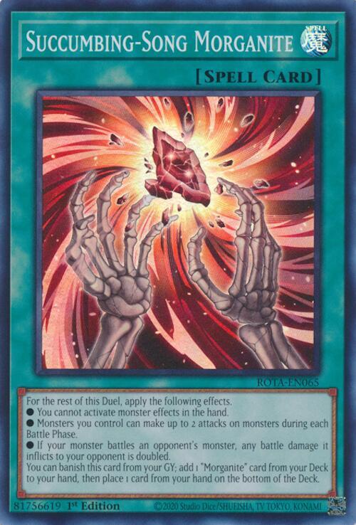 Succumbing-Song Morganite ROTA-EN065 card from Rage of the Abyss