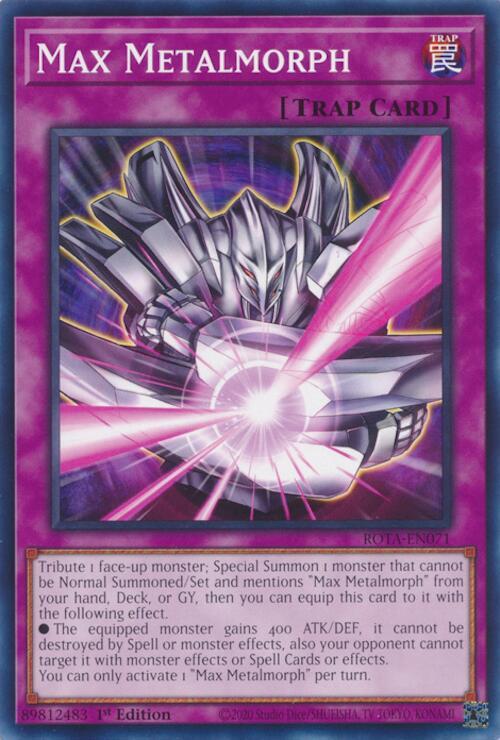 Max Metalmorph ROTA-EN071 card from Rage of the Abyss