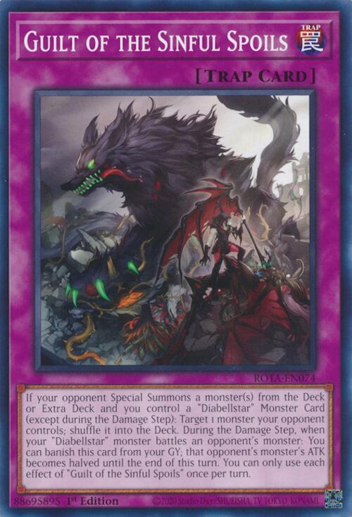 Guilt of the Sinful Spoils ROTA-EN074 card from Rage of the Abyss