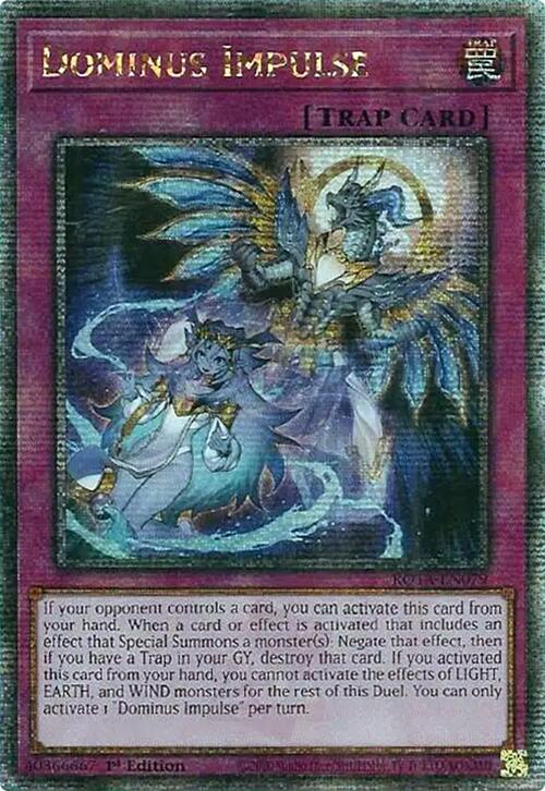 Dominus Impulse (Quarter Century Secret Rare) ROTA-EN079 card from Rage of the Abyss