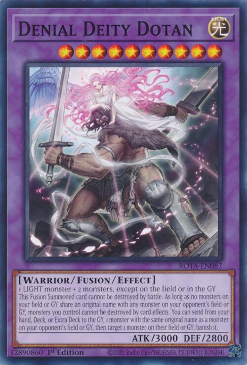 Denial Deity Dotan ROTA-EN087 card from Rage of the Abyss