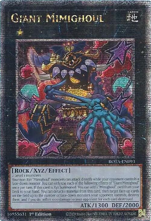 Giant Mimighoul (Quarter Century Secret Rare) ROTA-EN093 card from Rage of the Abyss