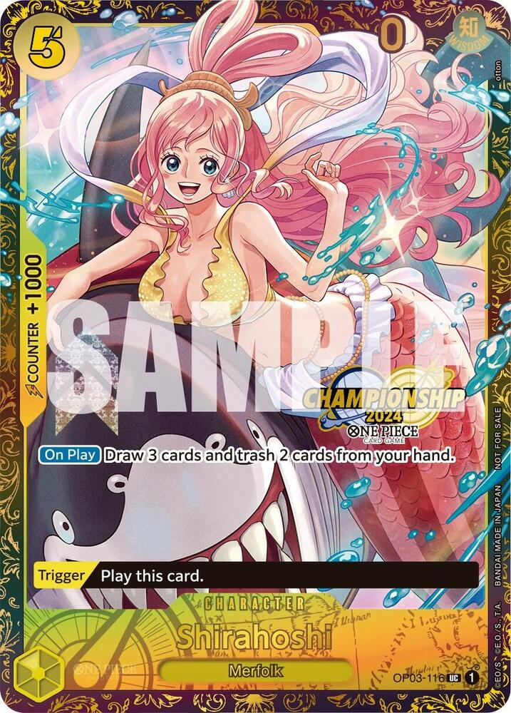 Shirahoshi (October Championship 2024 Online Regional) OP03-116 card from One Piece Promotion Cards