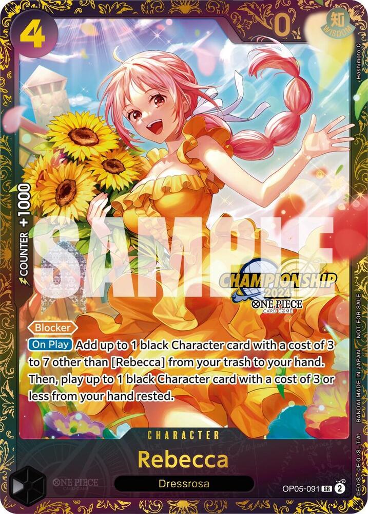 Rebecca (October Championship 2024 Online Regional) OP05-091 card from One Piece Promotion Cards