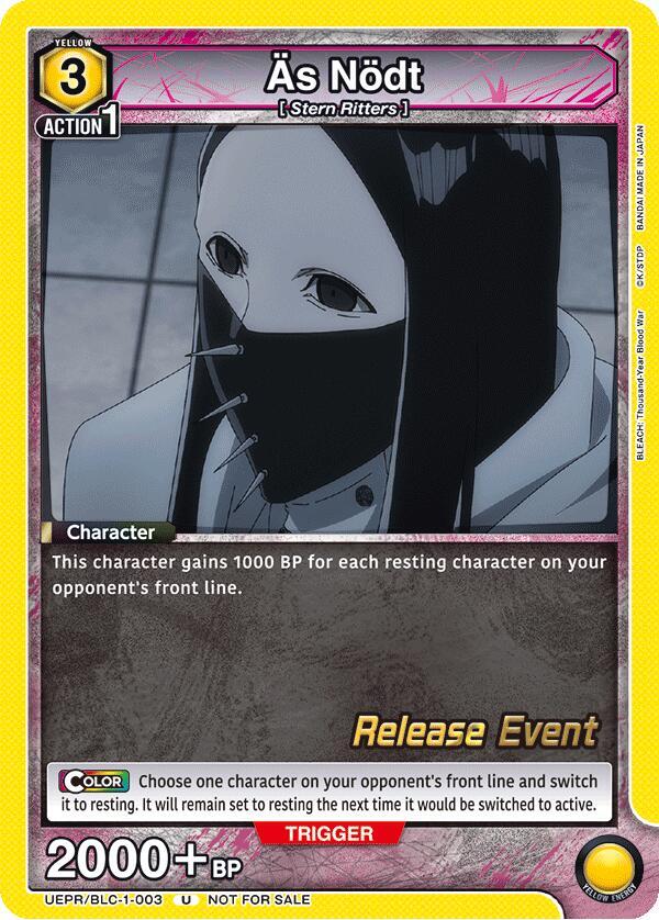 As Nodt UEPR/BLC-1-003 card from UE01BT: BLEACH: Thousand-Year Blood War Release Event Cards