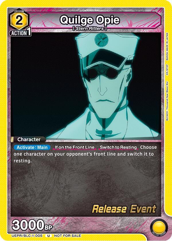 Quilge Opie UEPR/BLC-1-005 card from UE01BT: BLEACH: Thousand-Year Blood War Release Event Cards