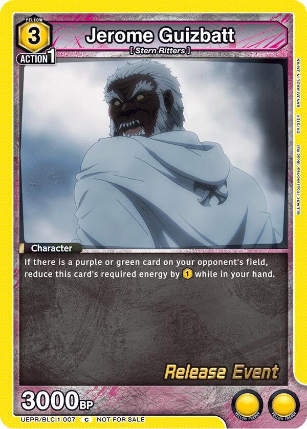 Jerome Guizbatt UEPR/BLC-1-007 card from UE01BT: BLEACH: Thousand-Year Blood War Release Event Cards