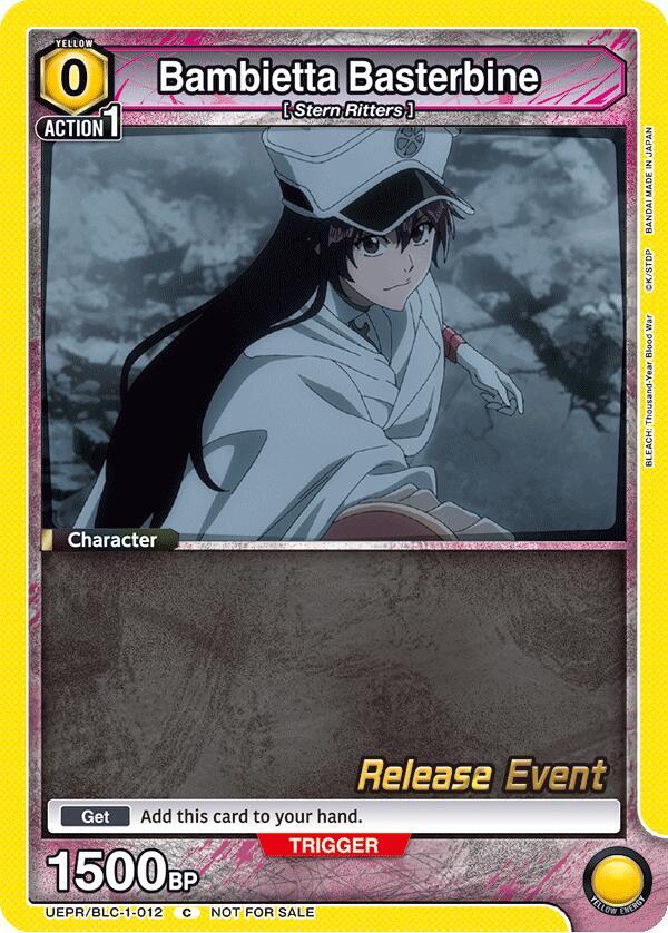 Bambietta Basterbine UEPR/BLC-1-012 card from UE01BT: BLEACH: Thousand-Year Blood War Release Event Cards