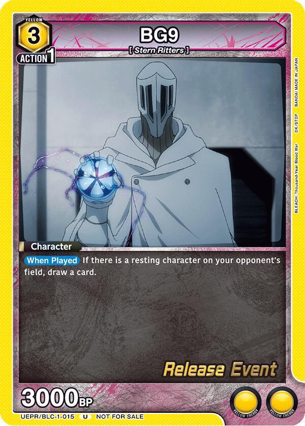BG9 UEPR/BLC-1-015 card from UE01BT: BLEACH: Thousand-Year Blood War Release Event Cards