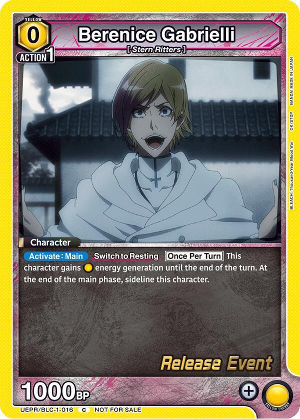 Berenice Gabrielli UEPR/BLC-1-016 card from UE01BT: BLEACH: Thousand-Year Blood War Release Event Cards
