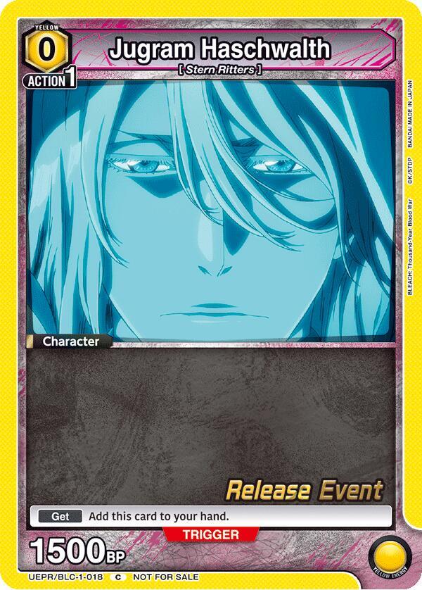 Jugram Haschwalth UEPR/BLC-1-018 card from UE01BT: BLEACH: Thousand-Year Blood War Release Event Cards