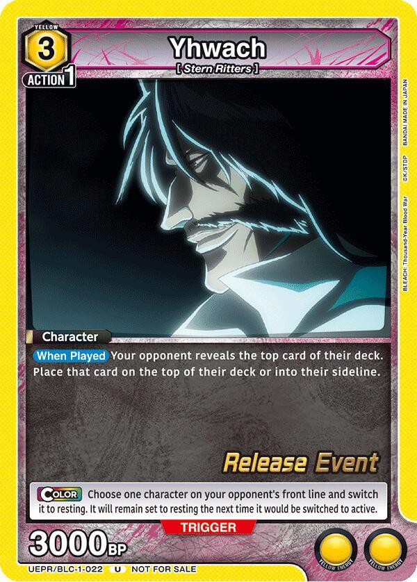 Yhwach UEPR/BLC-1-022 card from UE01BT: BLEACH: Thousand-Year Blood War Release Event Cards