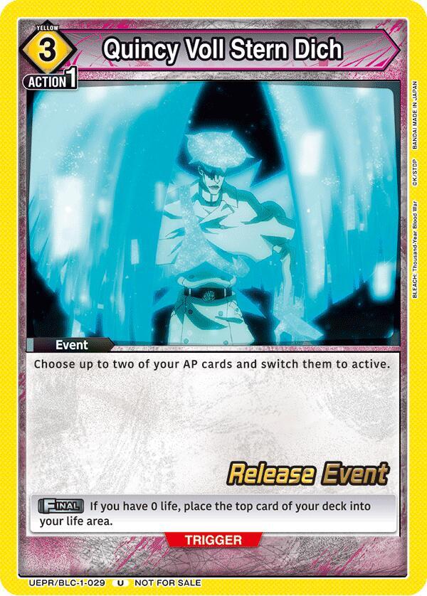 Quincy Voll Stern Dich UEPR/BLC-1-029 card from UE01BT: BLEACH: Thousand-Year Blood War Release Event Cards