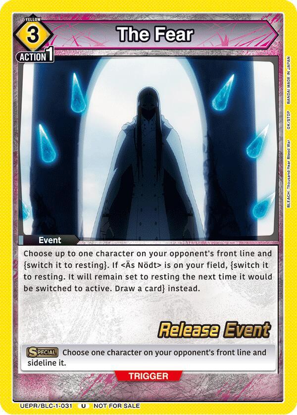 The Fear UEPR/BLC-1-031 card from UE01BT: BLEACH: Thousand-Year Blood War Release Event Cards