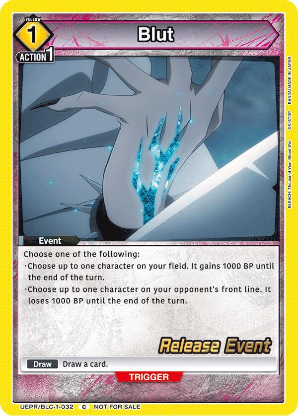 Blut UEPR/BLC-1-032 card from UE01BT: BLEACH: Thousand-Year Blood War Release Event Cards
