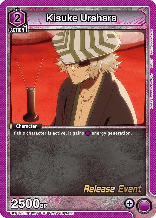 Kisuke Urahara UEPR/BLC-1-037 card from UE01BT: BLEACH: Thousand-Year Blood War Release Event Cards