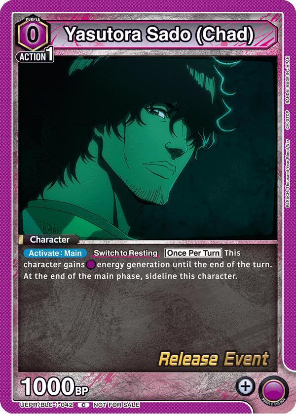 Yasutora Sado (Chad) UEPR/BLC-1-042 card from UE01BT: BLEACH: Thousand-Year Blood War Release Event Cards