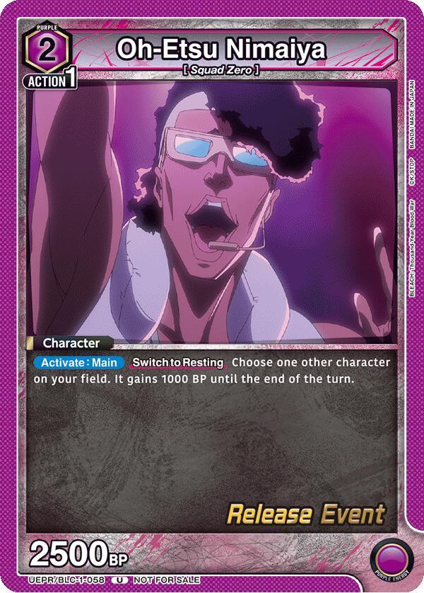 Oh-Etsu Nimaiya UEPR/BLC-1-058 card from UE01BT: BLEACH: Thousand-Year Blood War Release Event Cards