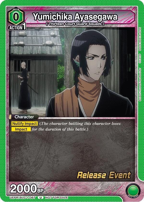 Yumichika Ayasegawa UEPR/BLC-1-067 card from UE01BT: BLEACH: Thousand-Year Blood War Release Event Cards