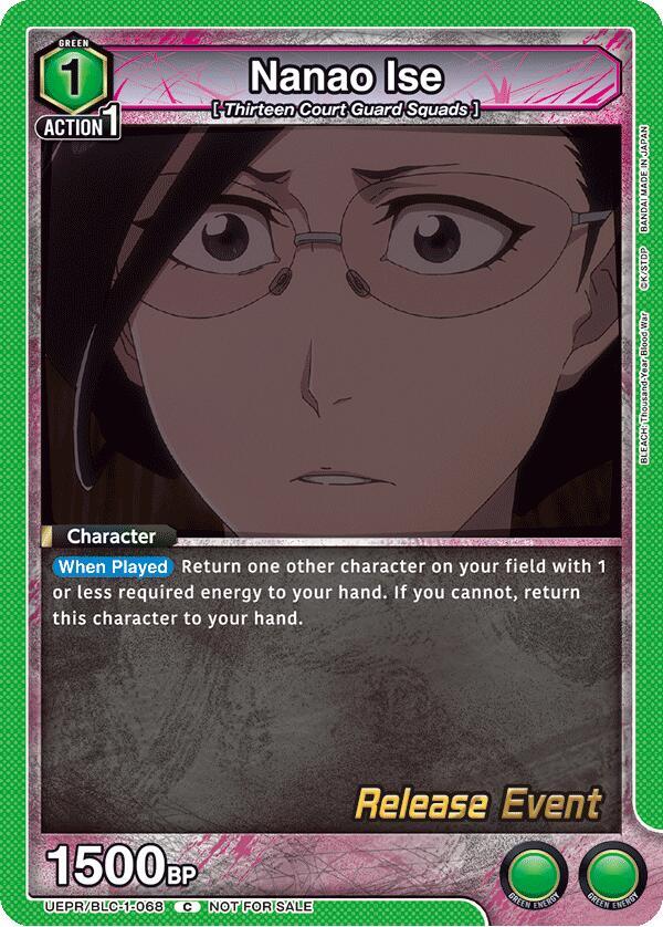 Nanao Ise UEPR/BLC-1-068 card from UE01BT: BLEACH: Thousand-Year Blood War Release Event Cards