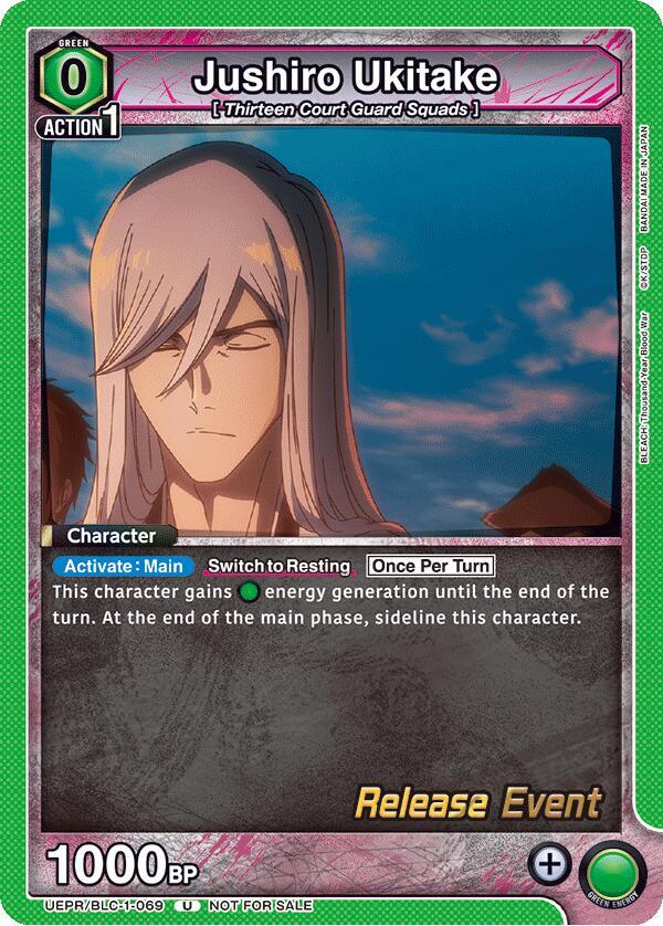 Jushiro Ukitake UEPR/BLC-1-069 card from UE01BT: BLEACH: Thousand-Year Blood War Release Event Cards