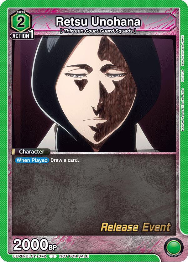 Retsu Unohana UEPR/BLC-1-072 card from UE01BT: BLEACH: Thousand-Year Blood War Release Event Cards