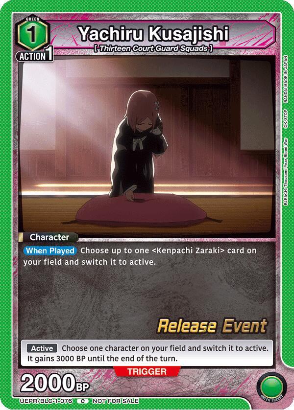 Yachiru Kusajishi UEPR/BLC-1-076 card from UE01BT: BLEACH: Thousand-Year Blood War Release Event Cards