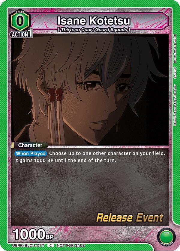 Isane Kotetsu UEPR/BLC-1-077 card from UE01BT: BLEACH: Thousand-Year Blood War Release Event Cards